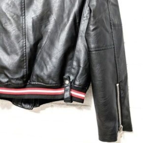 NWT BLANK NYC Vegan Faux Leather Bomber Jacket S - Picture 7 of 9